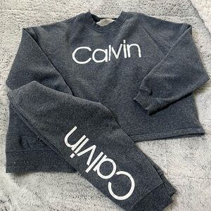 Women's Calvin Klein Charcoal Sweatshirt sz Medium